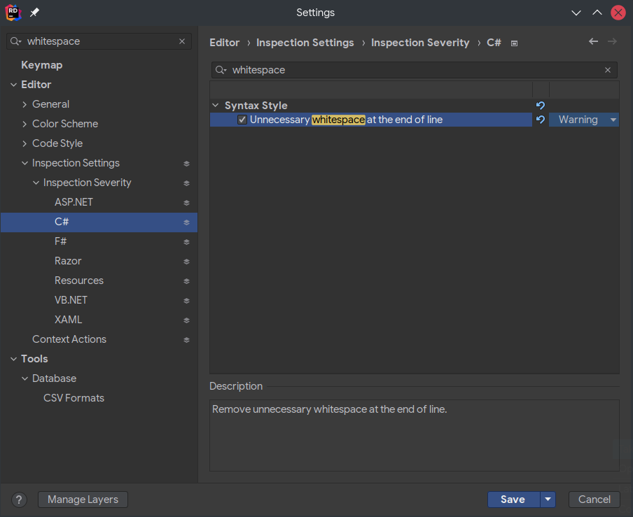&ldquo;Rider whitspace notification setting&rdquo;